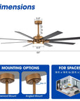 65" Balachandran Industrial Ceiling Fan