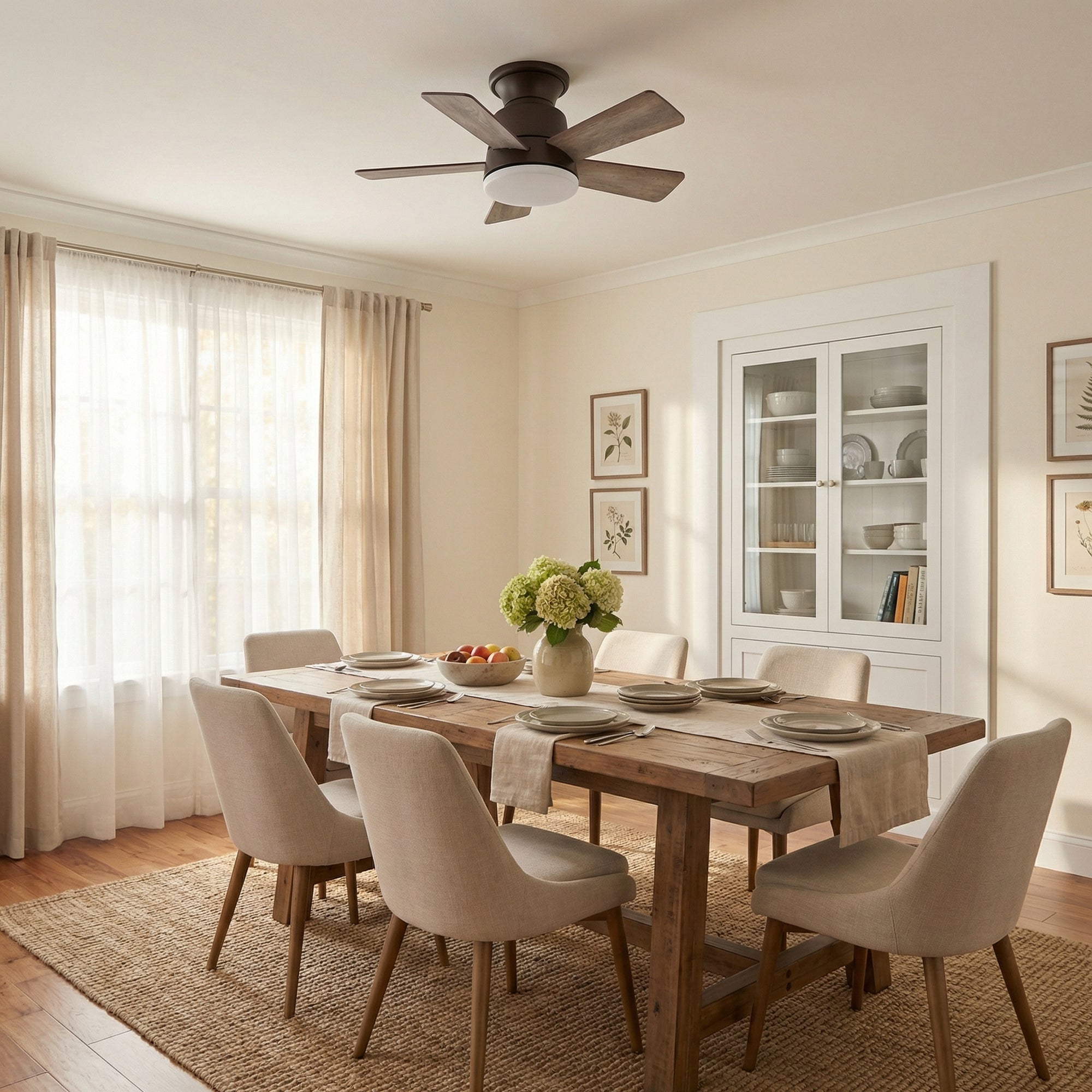 24" Farmhouse Reversible Iron Ceiling Fan