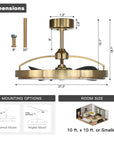 27" Arthur Industrial DC Motor Downrod Mount Ceiling Fan with Lighting and Remote Control