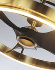 27" Arthur Industrial DC Motor Downrod Mount Ceiling Fan with Lighting and Remote Control