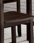 36"H Solid Rubberwood and Wood Veneer 5-Piece Counter Height Table Set