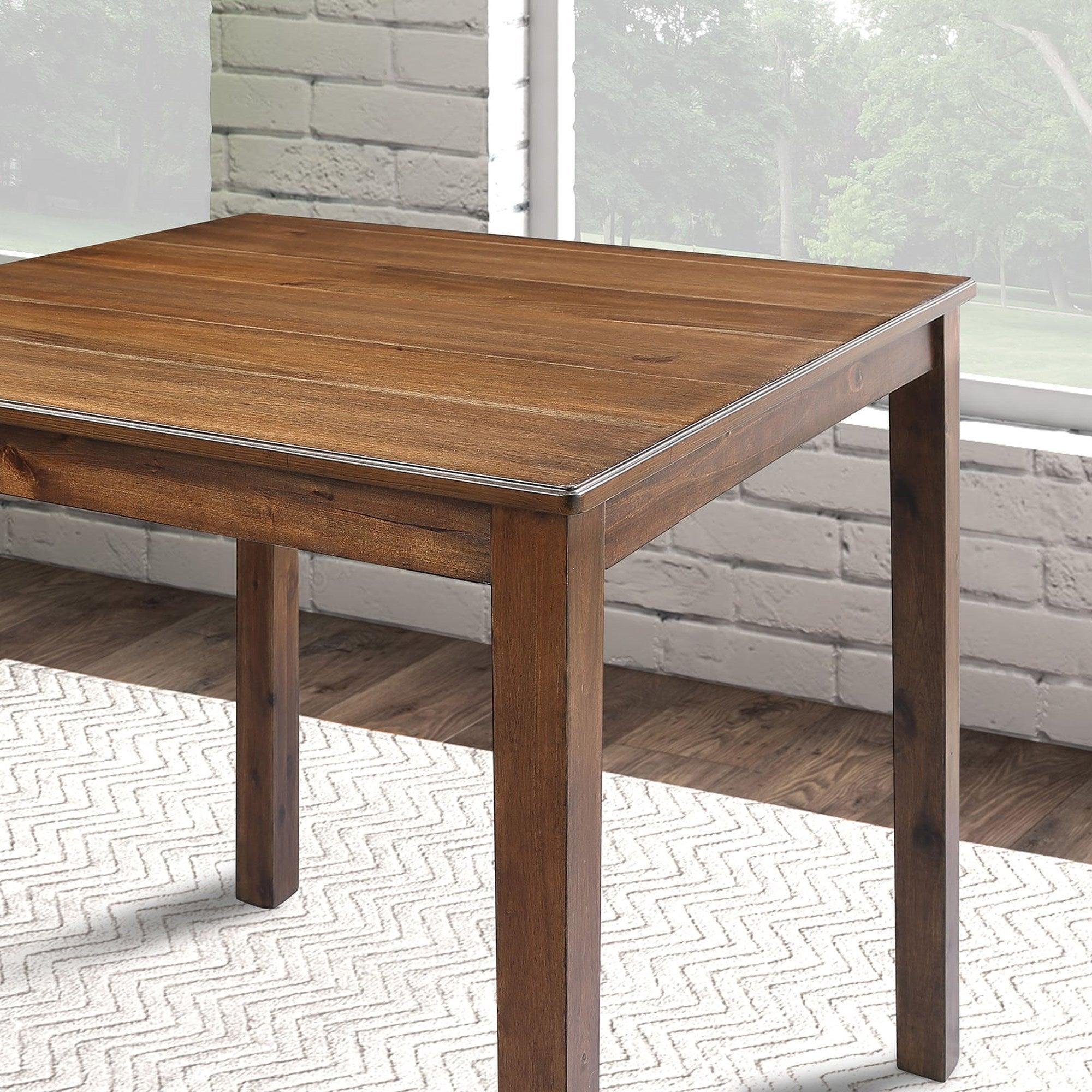 36"H Solid Rubberwood and Wood Veneer 5-Piece Counter Height Table Set
