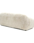 84" Darwen Modern Faux Fur Sofa with Ball Pillow