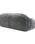 84" Darwen Modern Faux Fur Sofa with Ball Pillow