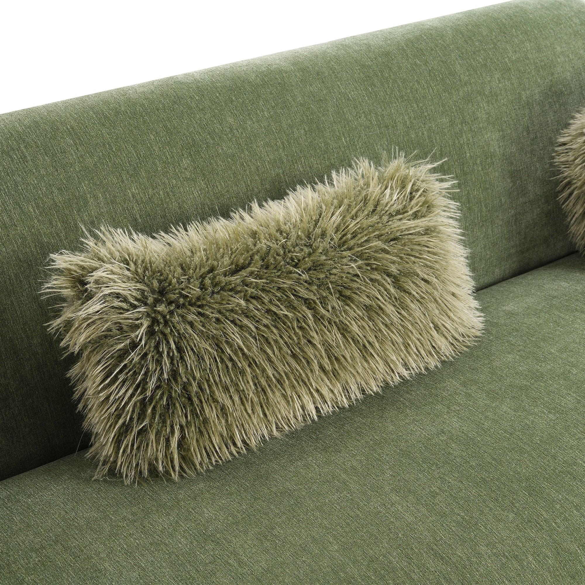 84" Mellone Mid-Century Modern Sofa in Soft Chenille