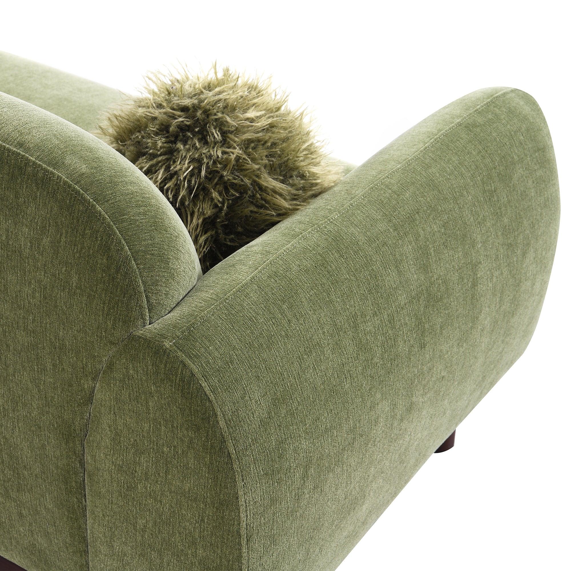 84" Mellone Mid-Century Modern Sofa in Soft Chenille