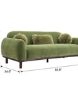 84" Mellone Mid-Century Modern Sofa in Soft Chenille