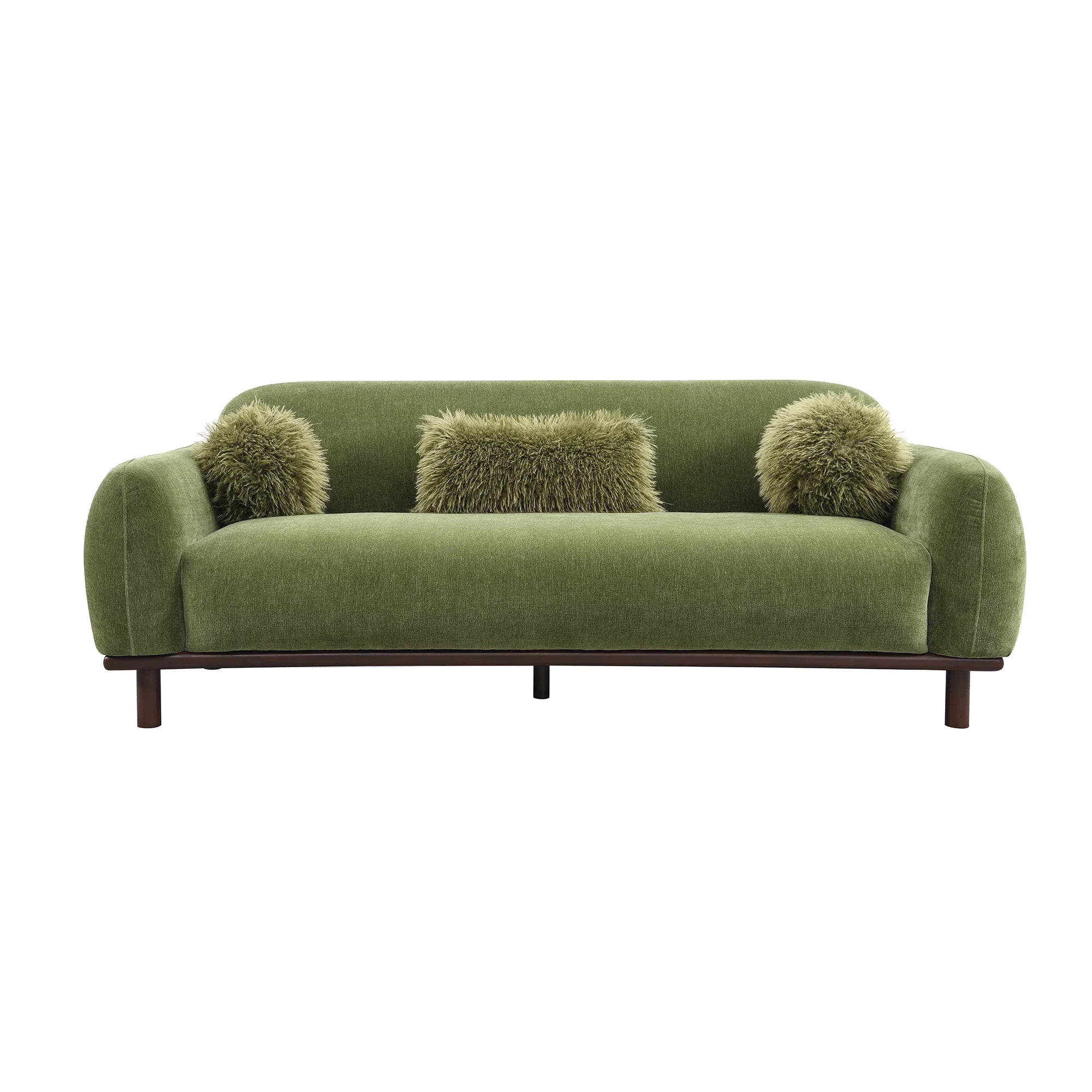 84" Mellone Mid-Century Modern Sofa in Soft Chenille
