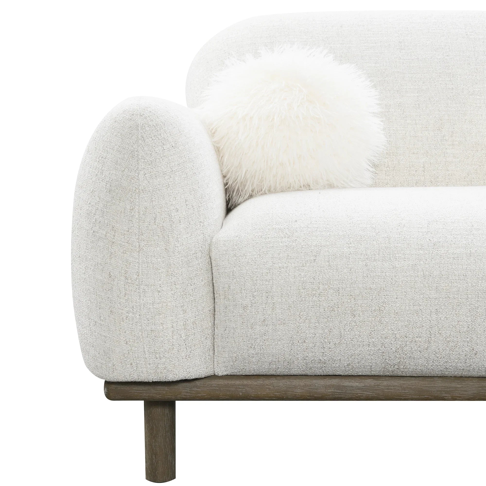 84" Mellone Mid-Century Modern Sofa in Soft Chenille