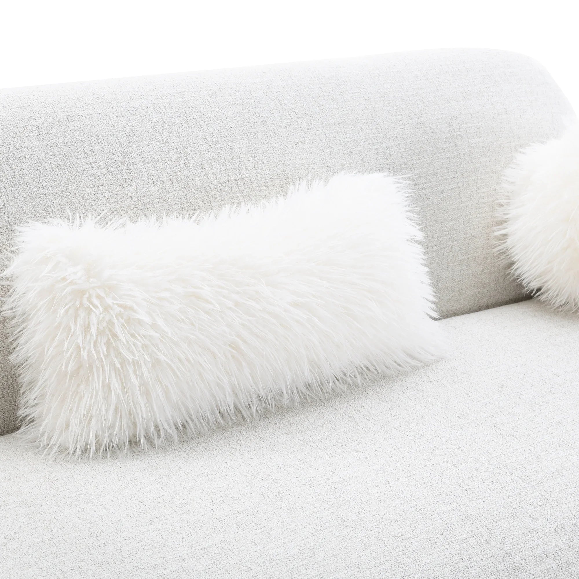 84" Mellone Mid-Century Modern Sofa in Soft Chenille