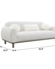 84" Mellone Mid-Century Modern Sofa in Soft Chenille
