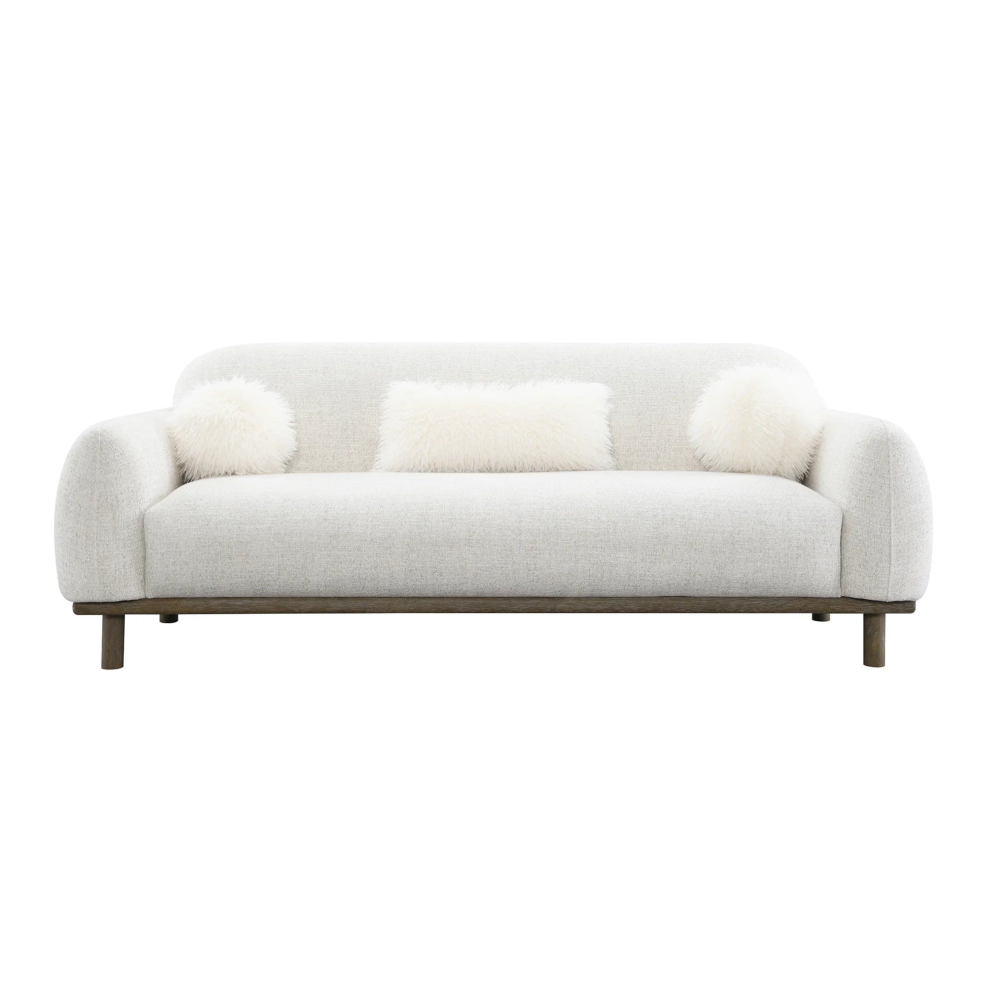84" Mellone Mid-Century Modern Sofa in Soft Chenille