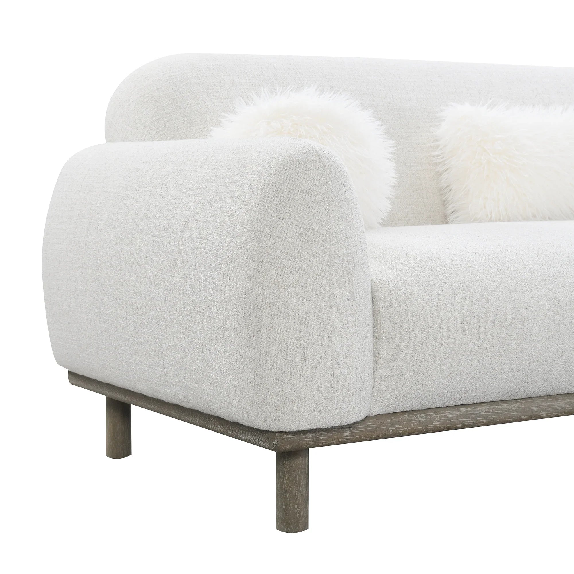 84" Mellone Mid-Century Modern Sofa in Soft Chenille