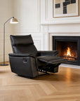 Bienne 38.5" Leather Match Recliner Chair with Manual Function