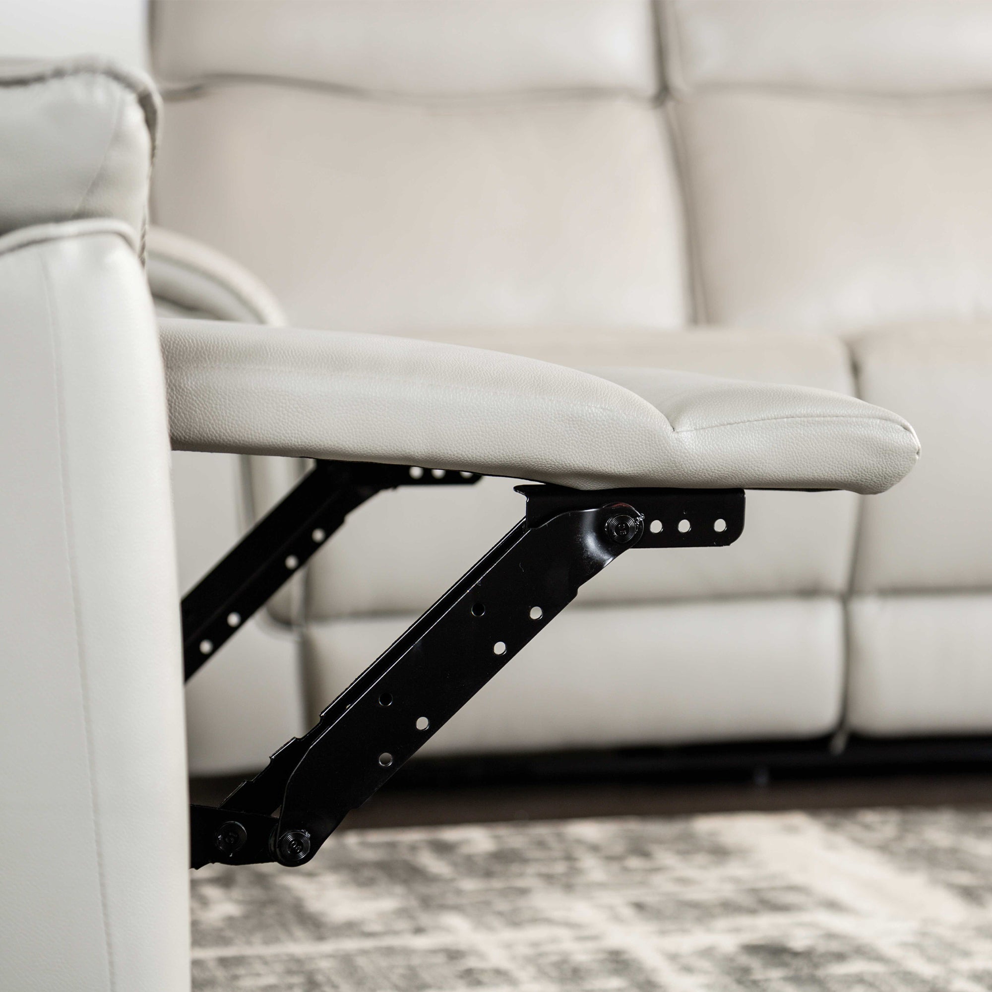 Bienne 38.5" Leather Match Recliner Chair with Manual Function