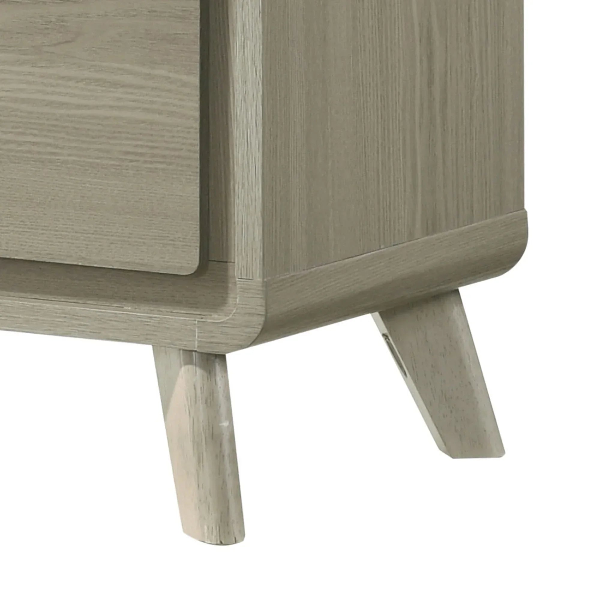 Rainier 25" Gray Wood Nightstand with 2 Drawers