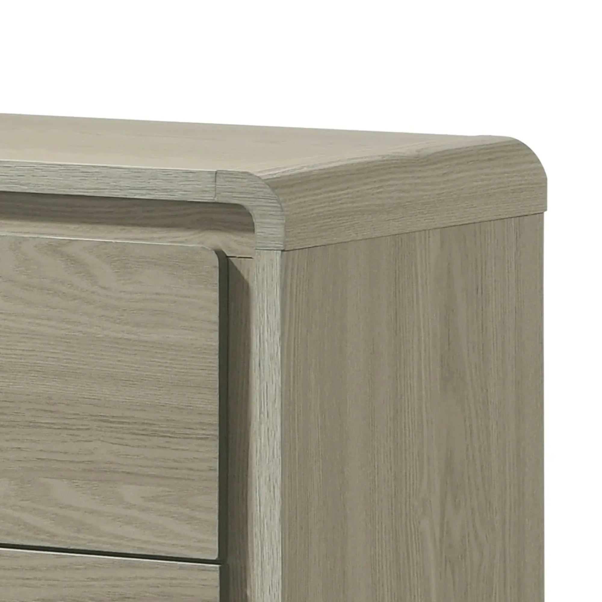 Rainier 25" Gray Wood Nightstand with 2 Drawers