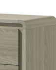 Rainier 25" Gray Wood Nightstand with 2 Drawers
