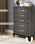 31" Bedroom Chest with 5 Drawers for Storage