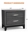 Lucien Contemporary Wood Nightstand with Spacious Drawers