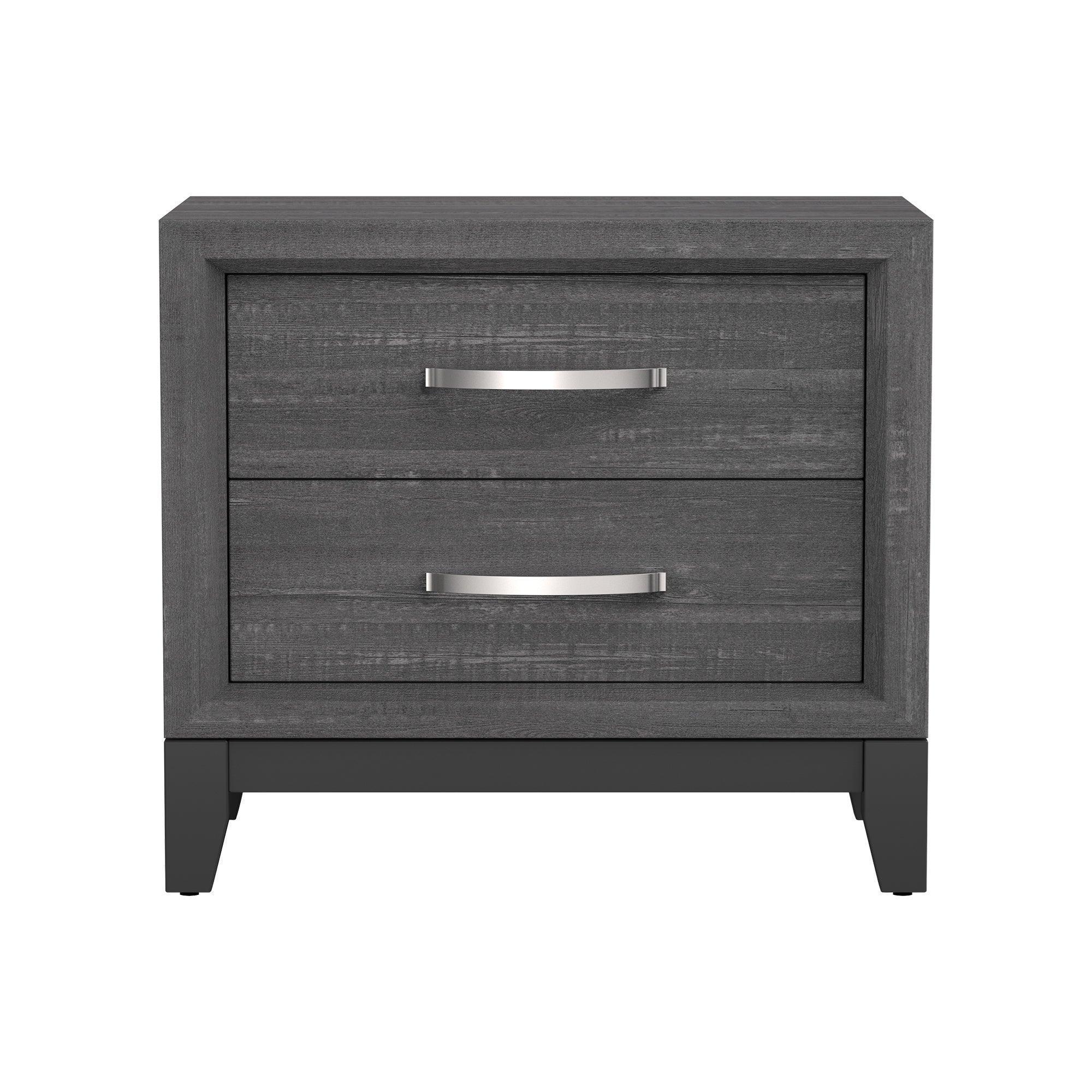 Lucien Contemporary Wood Nightstand with Spacious Drawers