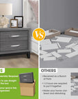 Lucien Contemporary Wood Nightstand with Spacious Drawers