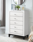 31" Bedroom Chest with 5 Drawers for Storage