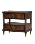 30.5" French Country Nightstand with Built-In Power Outlet and LED Light