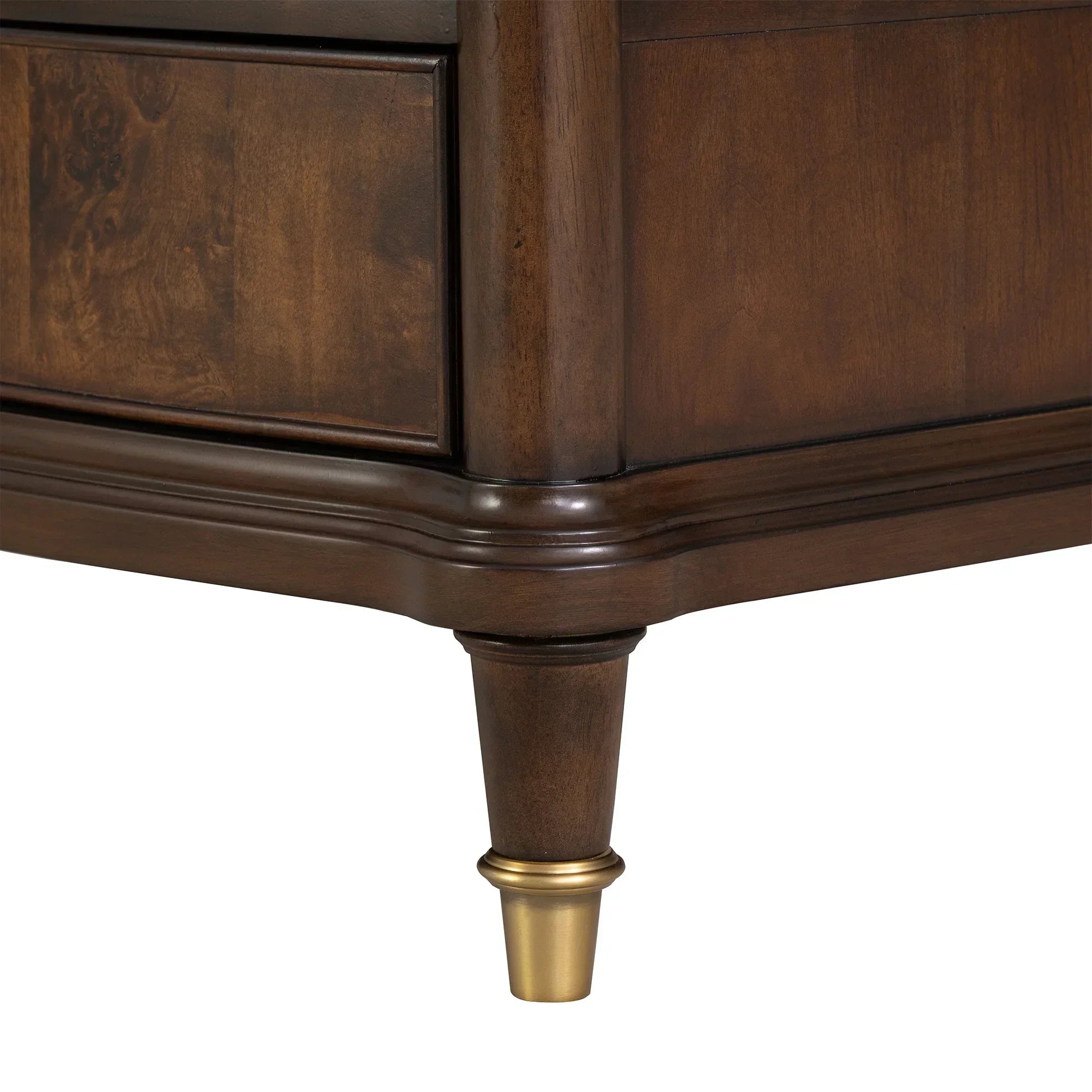 30.5" French Country Nightstand with Built-In Power Outlet and LED Light