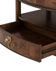 30.5" French Country Nightstand with Built-In Power Outlet and LED Light