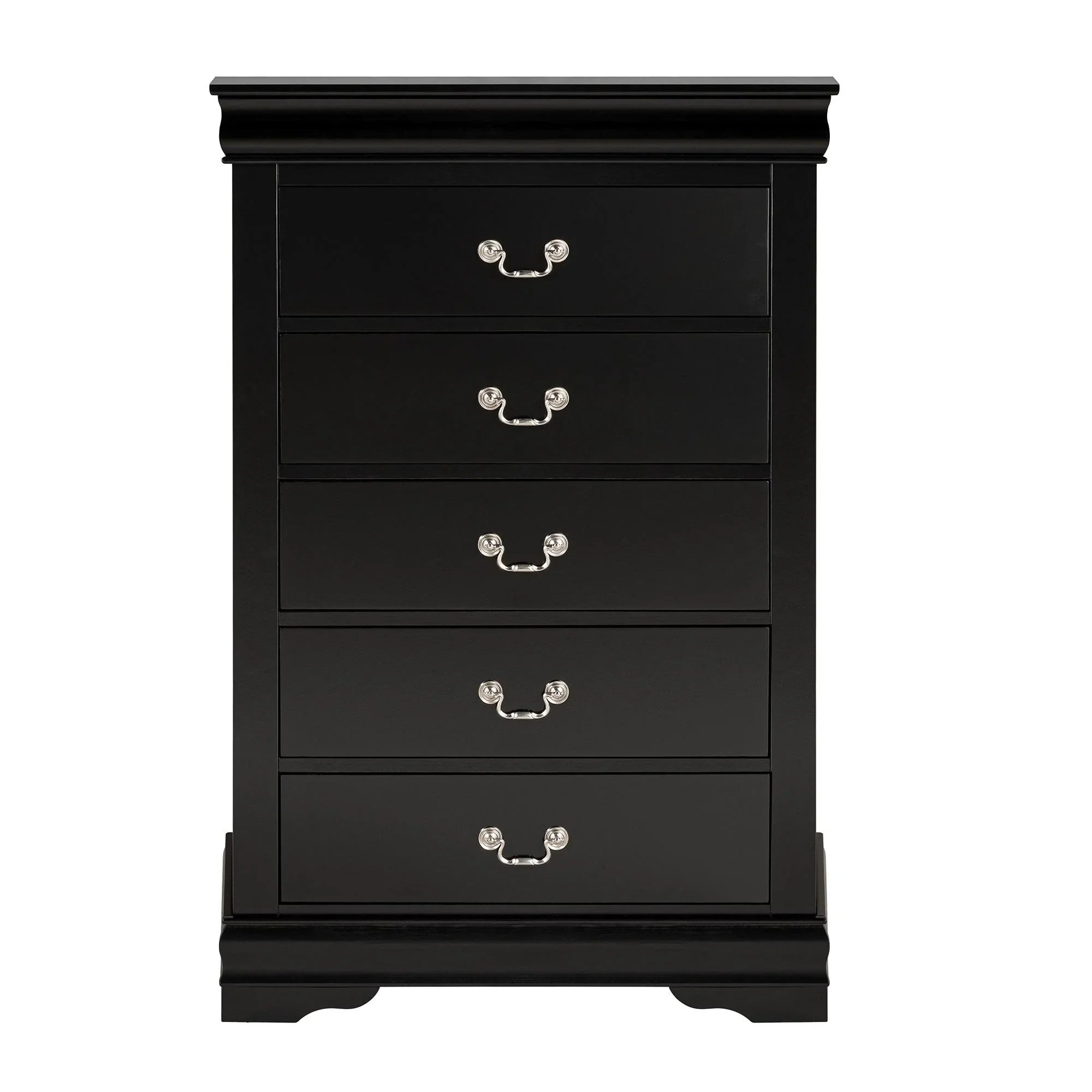 Transitional 5-Drawer Dresser Chest with Classic Bracket Feet