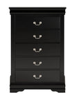 Transitional 5-Drawer Dresser Chest with Classic Bracket Feet