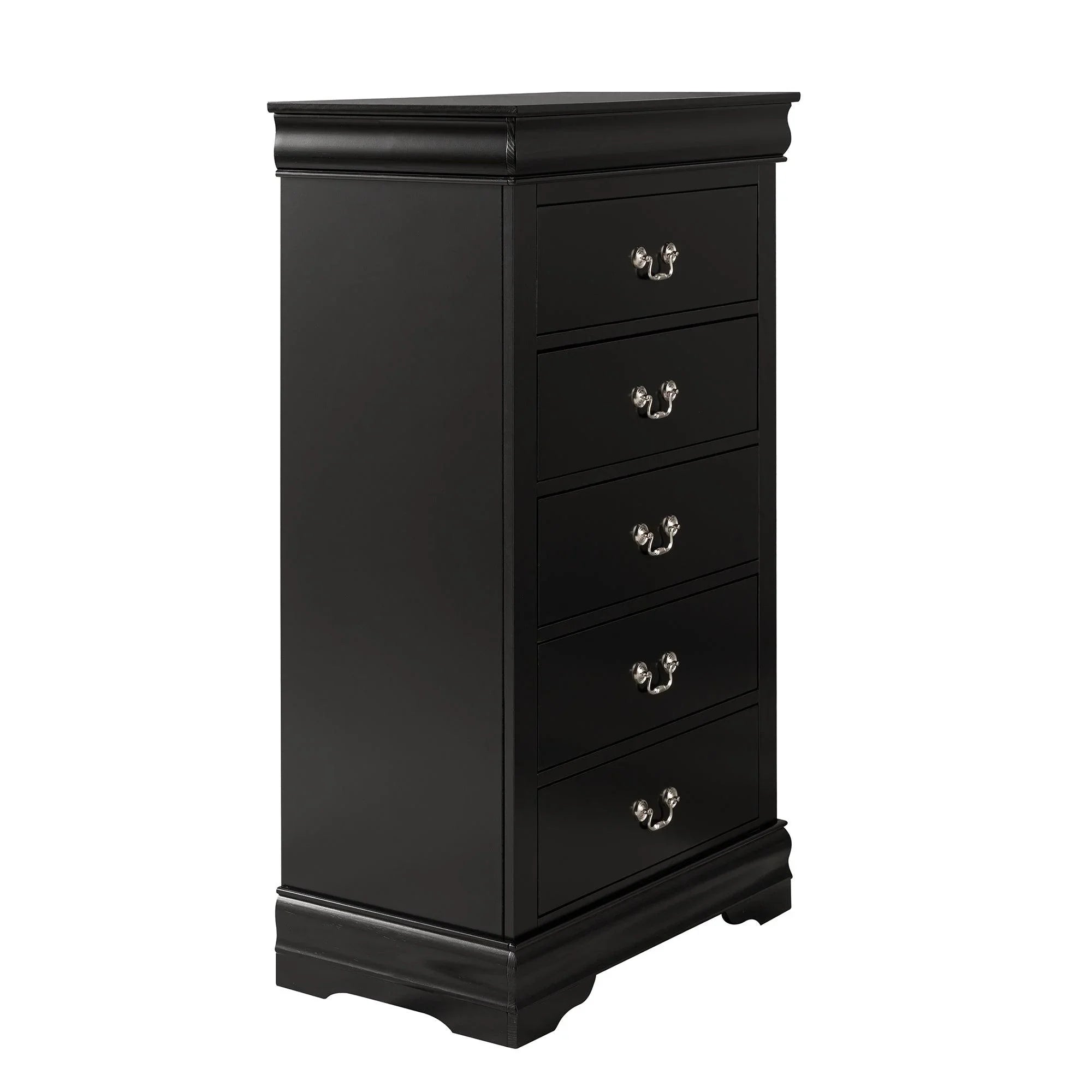 Transitional 5-Drawer Dresser Chest with Classic Bracket Feet