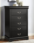 Transitional 5-Drawer Dresser Chest with Classic Bracket Feet