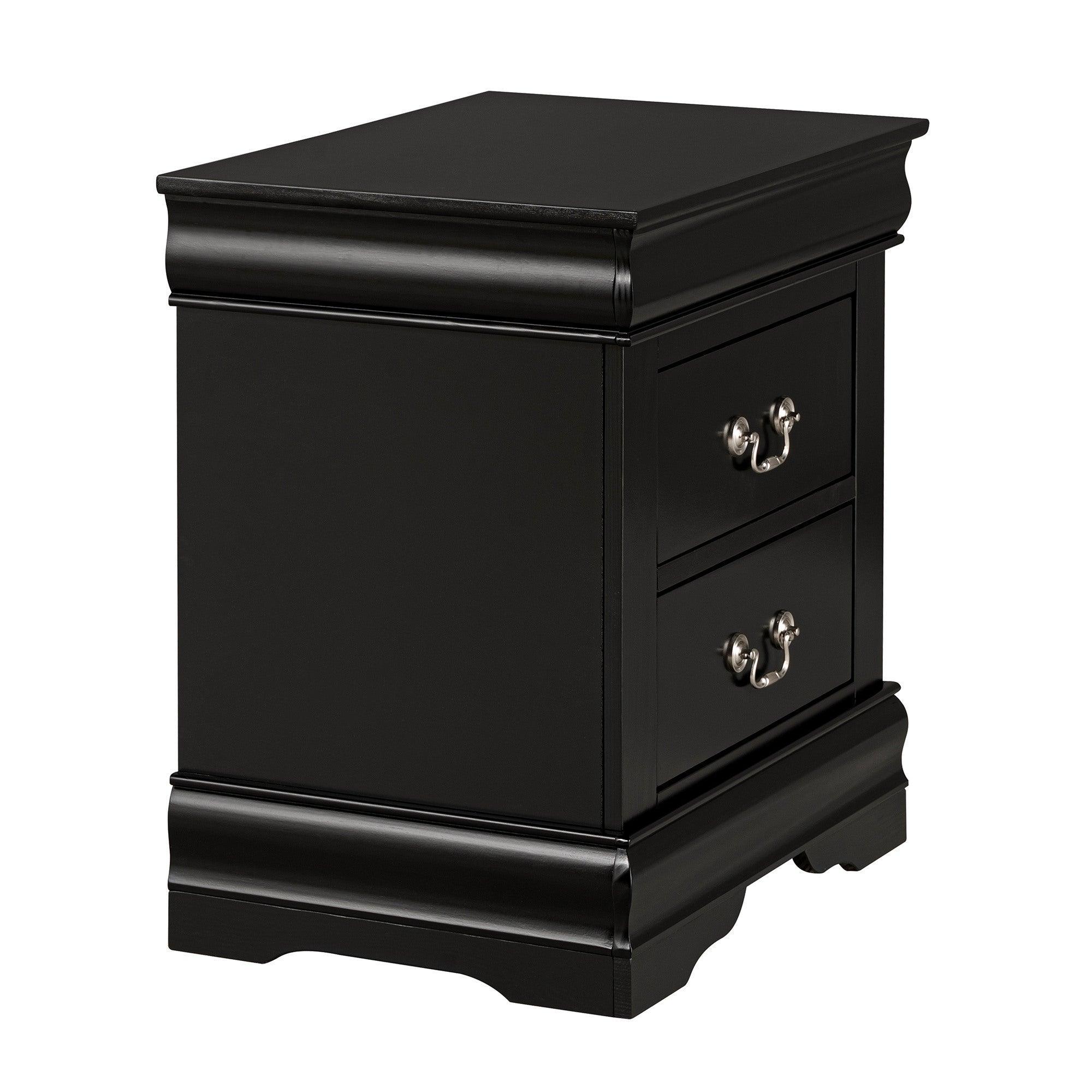 Louis Philippe Style Wood Nightstand