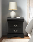 Louis Philippe Style Wood Nightstand