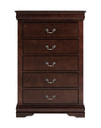 Transitional 5-Drawer Dresser Chest with Classic Bracket Feet
