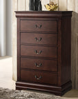 Transitional 5-Drawer Dresser Chest with Classic Bracket Feet