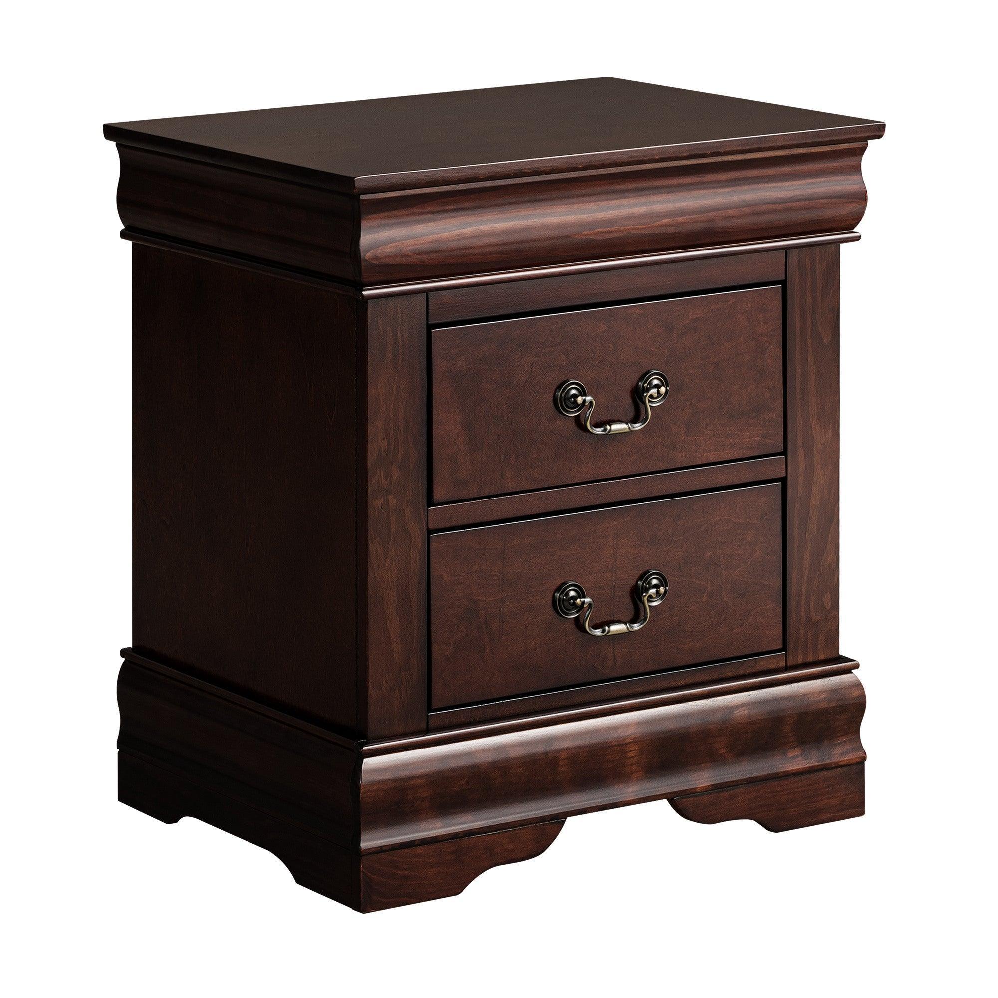 Louis Philippe Style Wood Nightstand
