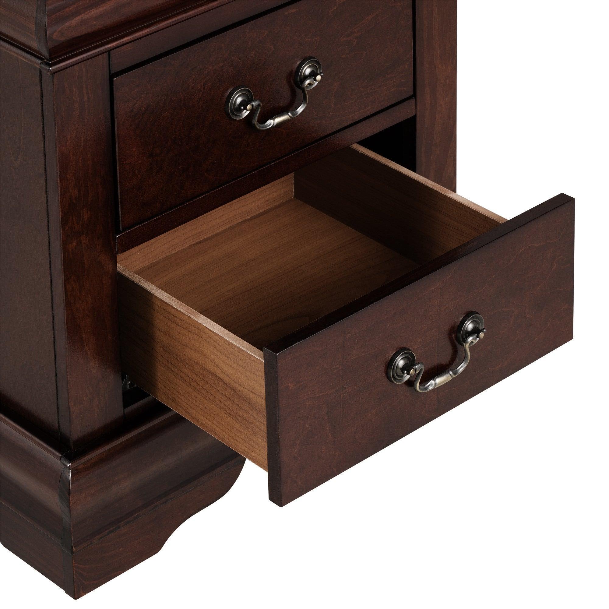 Louis Philippe Style Wood Nightstand