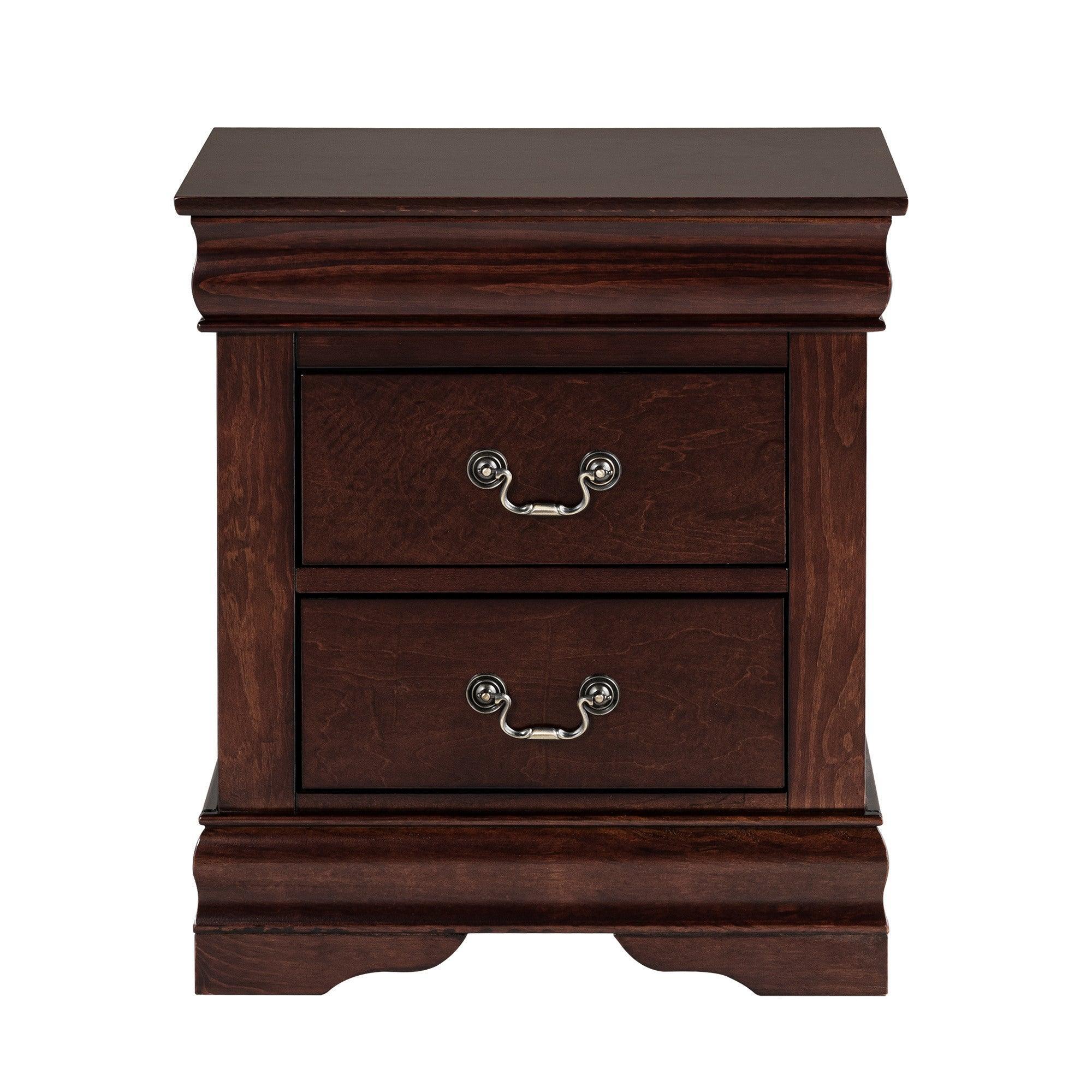 Louis Philippe Style Wood Nightstand