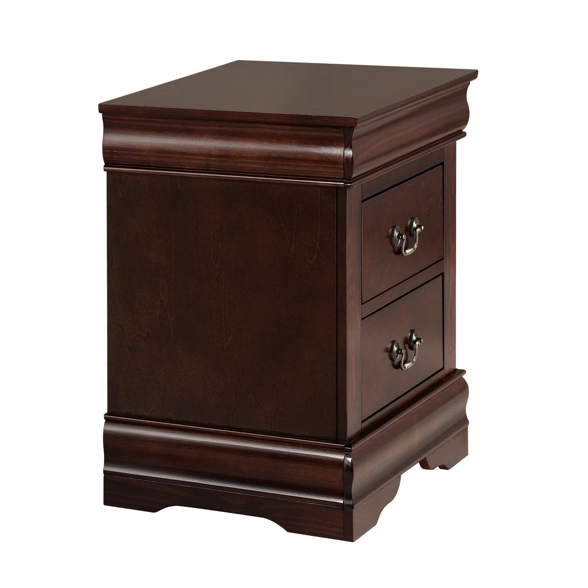 Louis Philippe Style Wood Nightstand