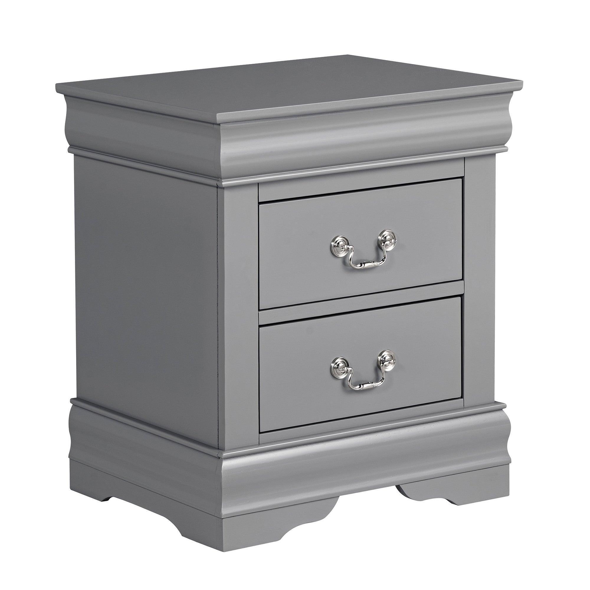 Louis Philippe Style Wood Nightstand