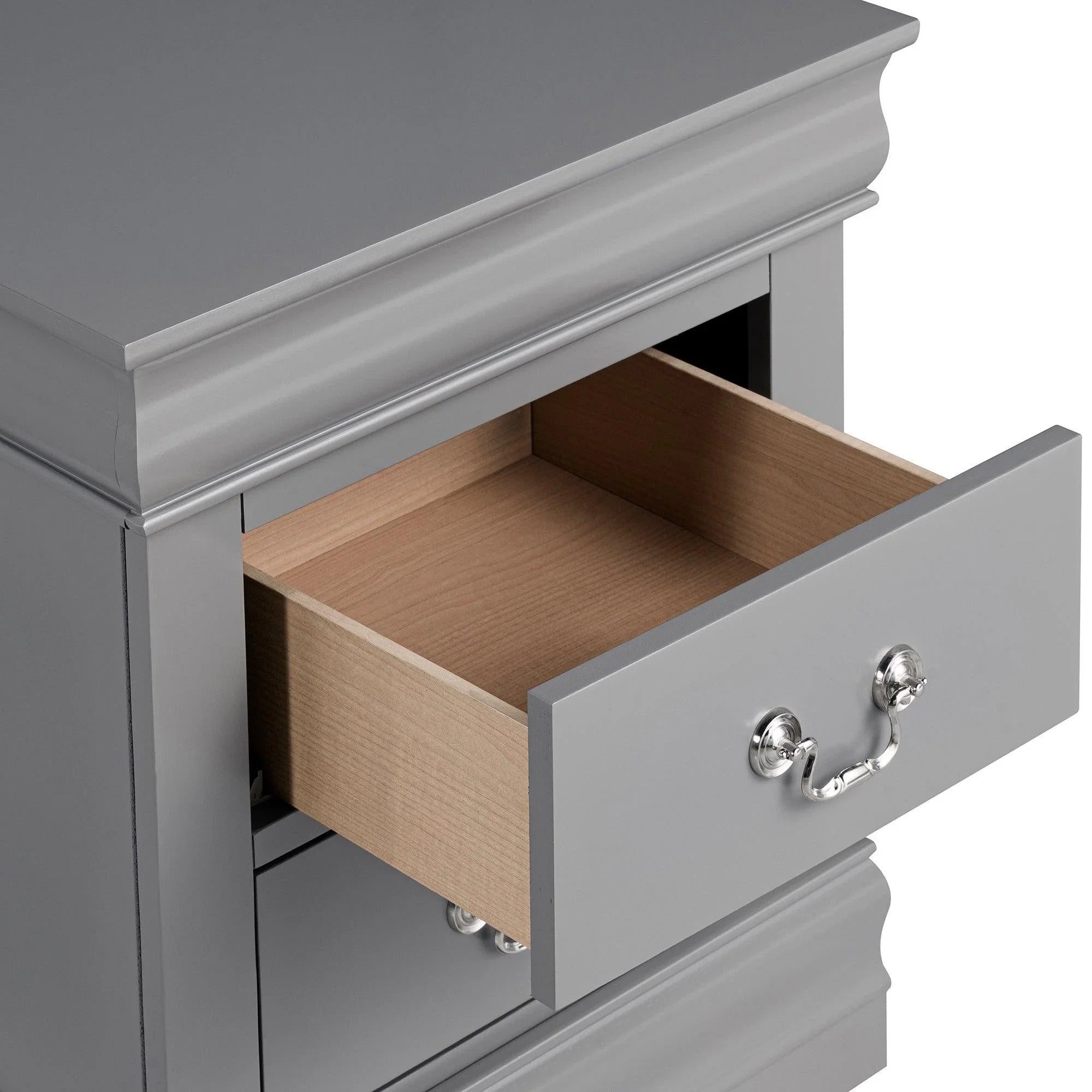 Louis Philippe Style Wood Nightstand