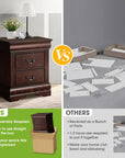 Louis Philippe Style Wood Nightstand