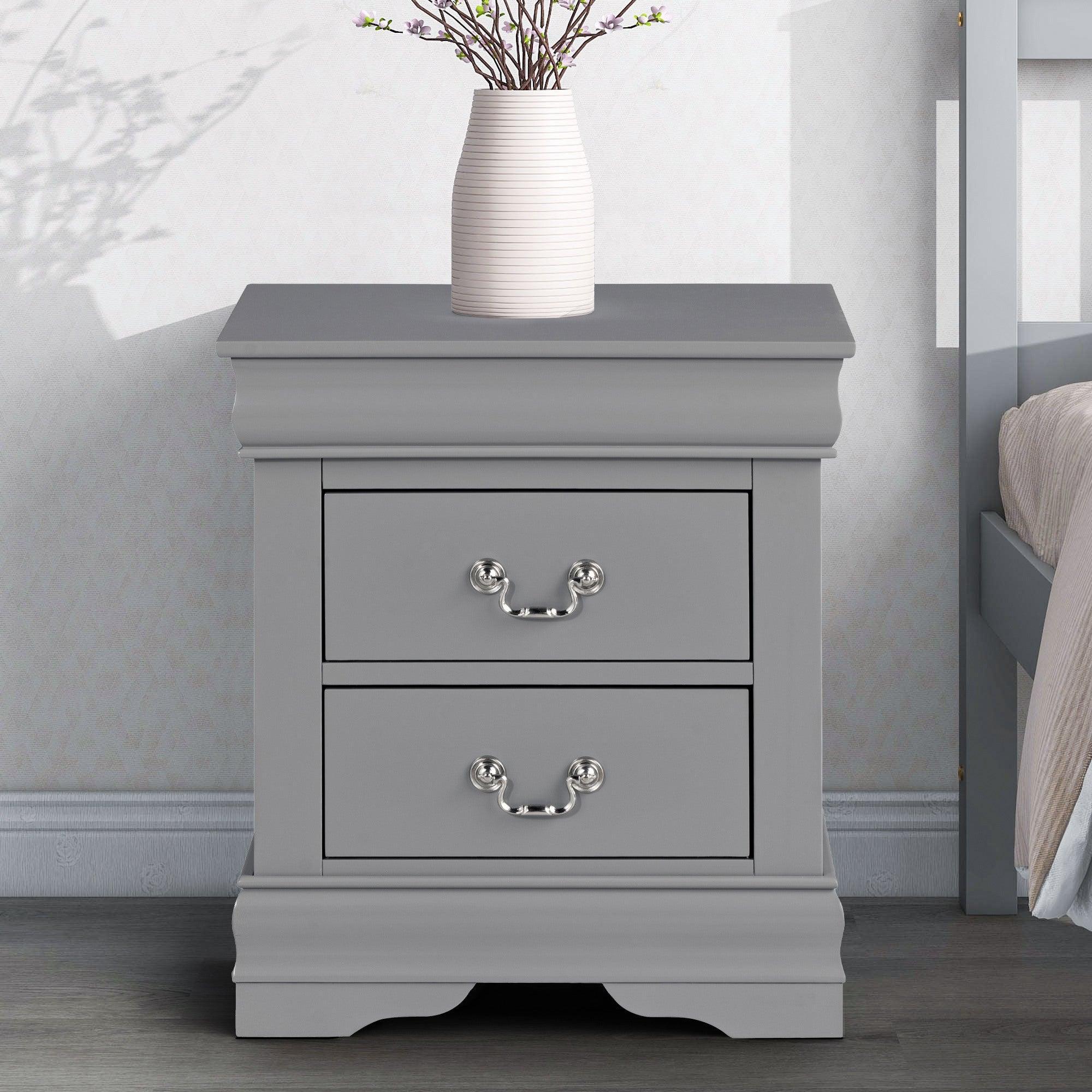 Louis Philippe Style Wood Nightstand