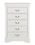 Transitional 5-Drawer Dresser Chest with Classic Bracket Feet