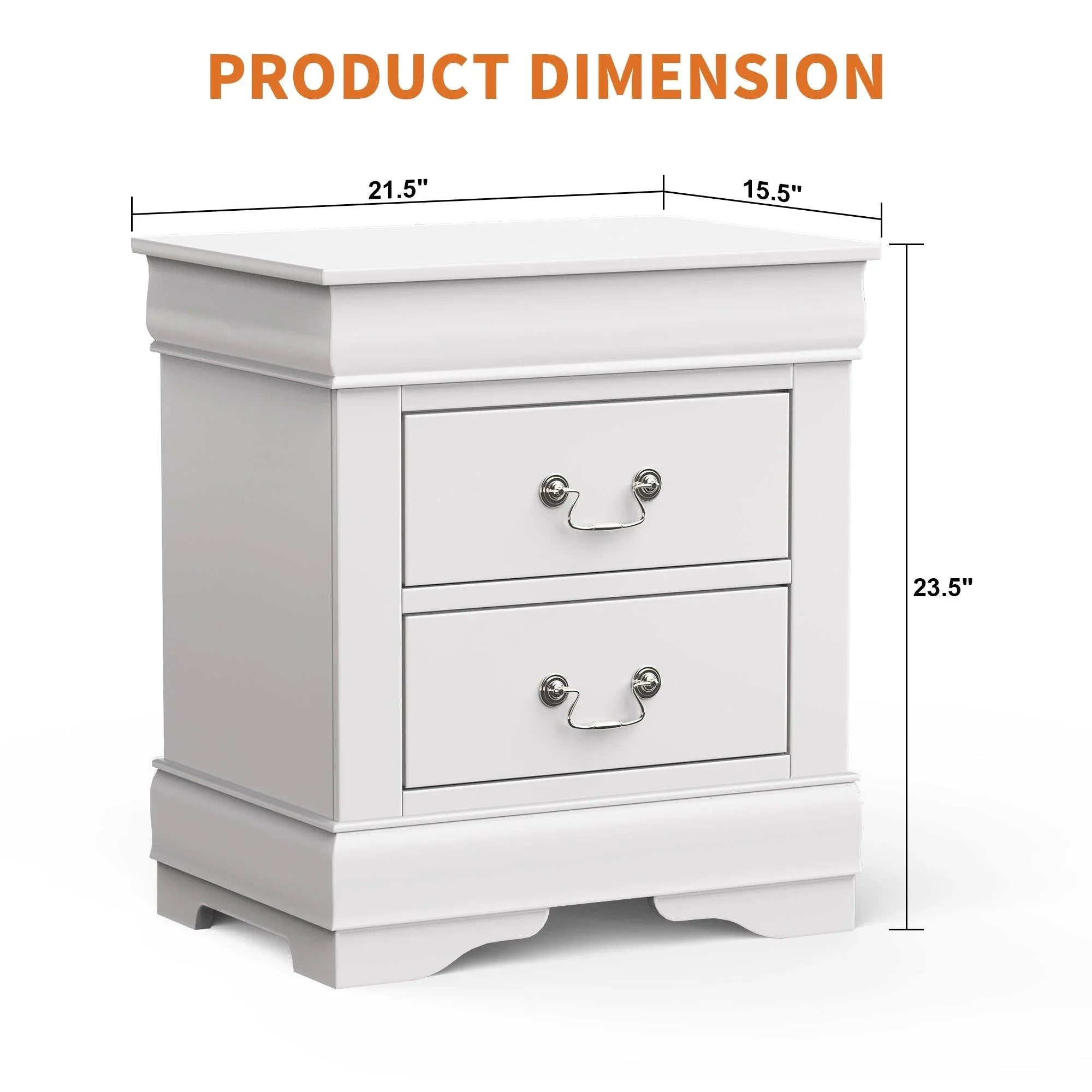 Louis Philippe Style Wood Nightstand