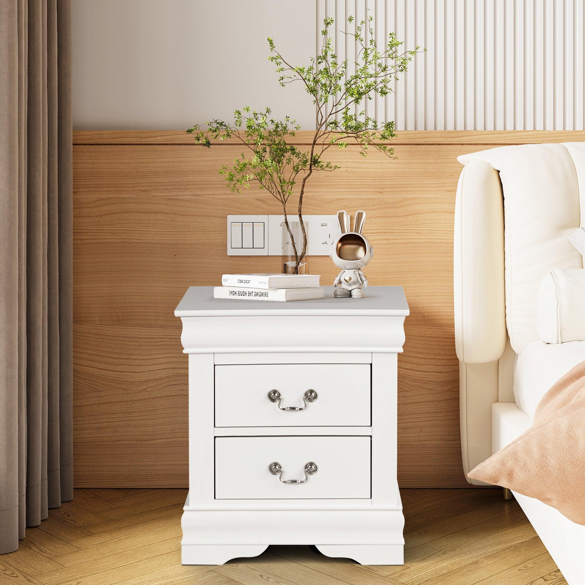 Louis Philippe Style Wood Nightstand