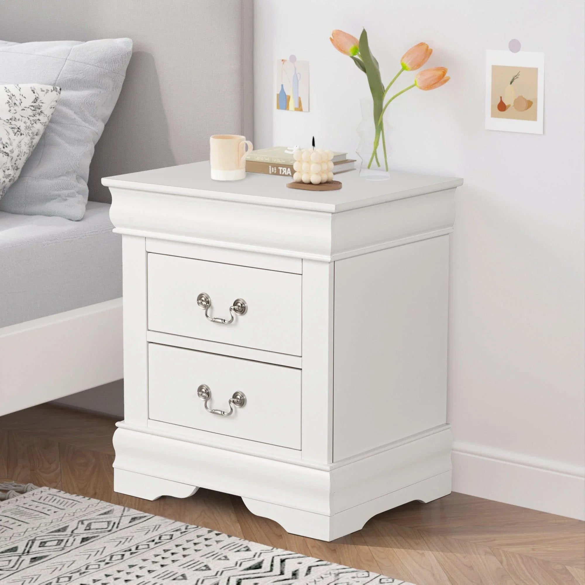 Louis Philippe Style Wood Nightstand